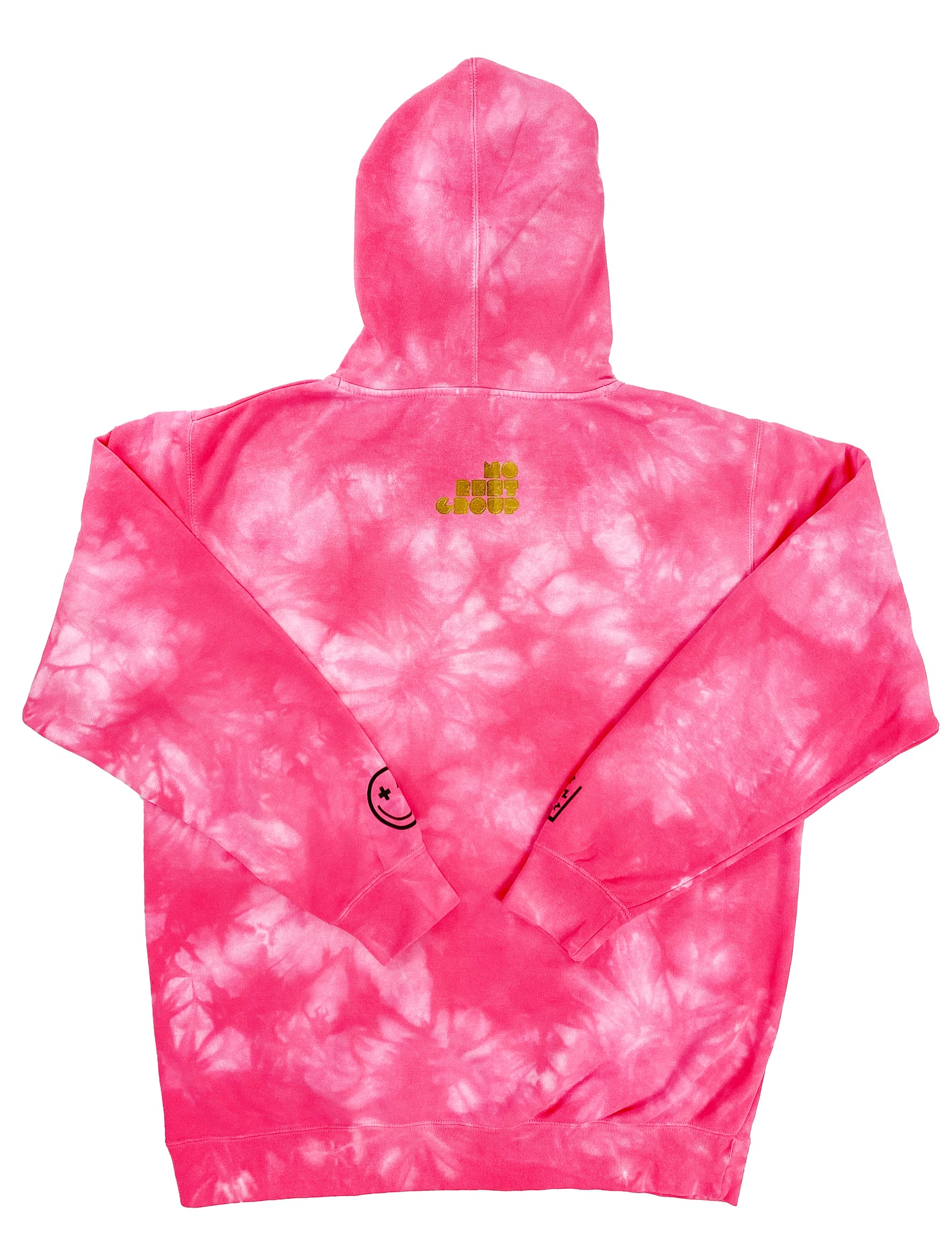 Plus NRG Smiley Hoodie Electric Pink Tie Dye